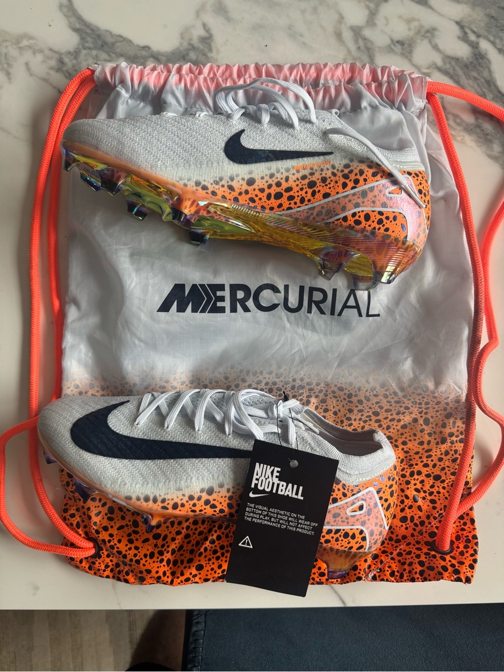 NWT - Nike Mercurial Soccer Cleats with Black Swoosh and Iridescent Studs -